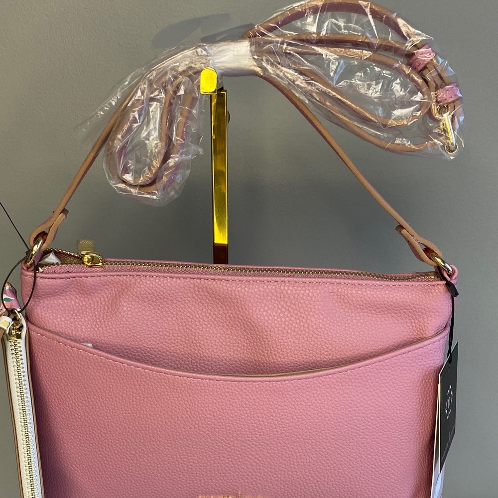 Nanette Lepore Ayanna Crossbody Bag & Pouch – Bedrose Cottage Floral – NWT - Picture 3 of 9